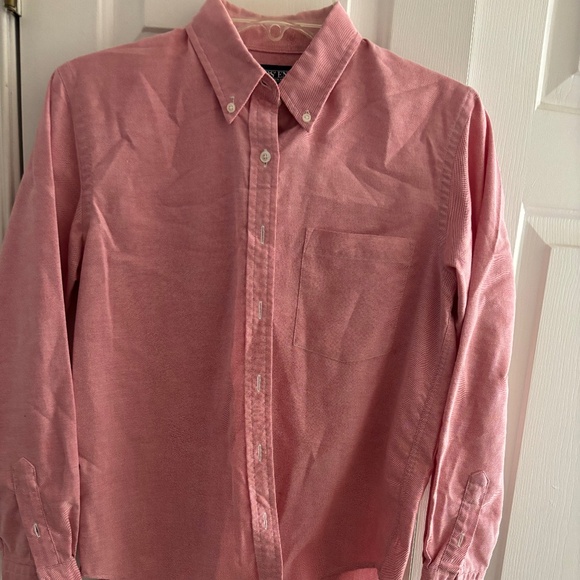 Lands' End Tops - Lands End Pink Collared L/S Shirt Size Petite 6
